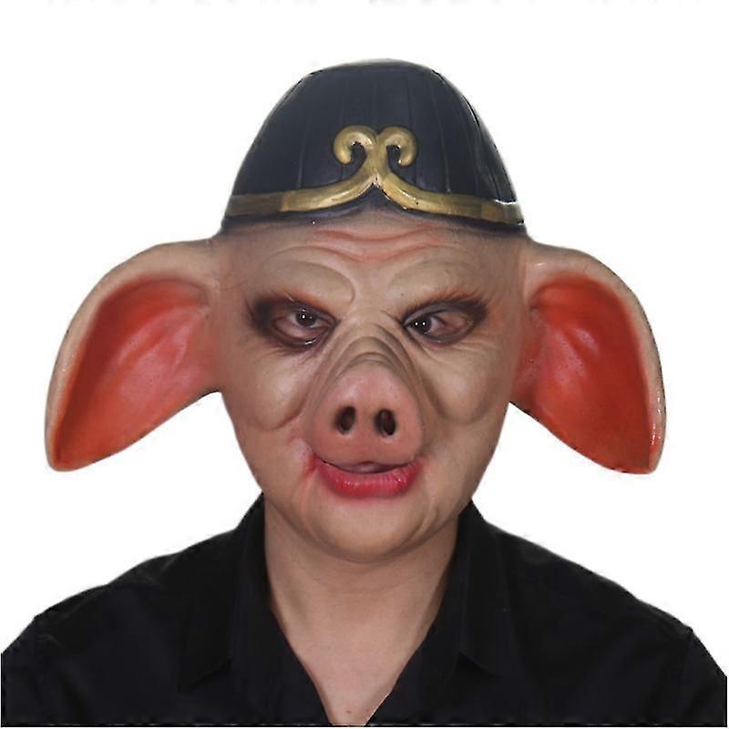 Pigsy Mask Halloween Performance Props Cosplay Costume Set Plush Mask Walkbee 6323