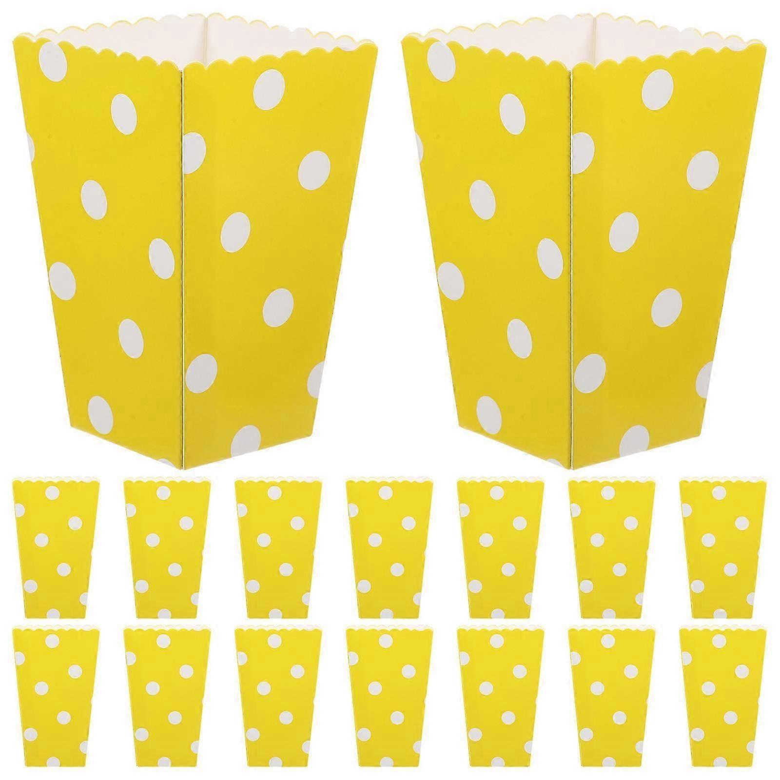 24pcs Popcorn Boxes Popcorn Paper Boxes Decorative French Fries Boxes Snack Boxes
