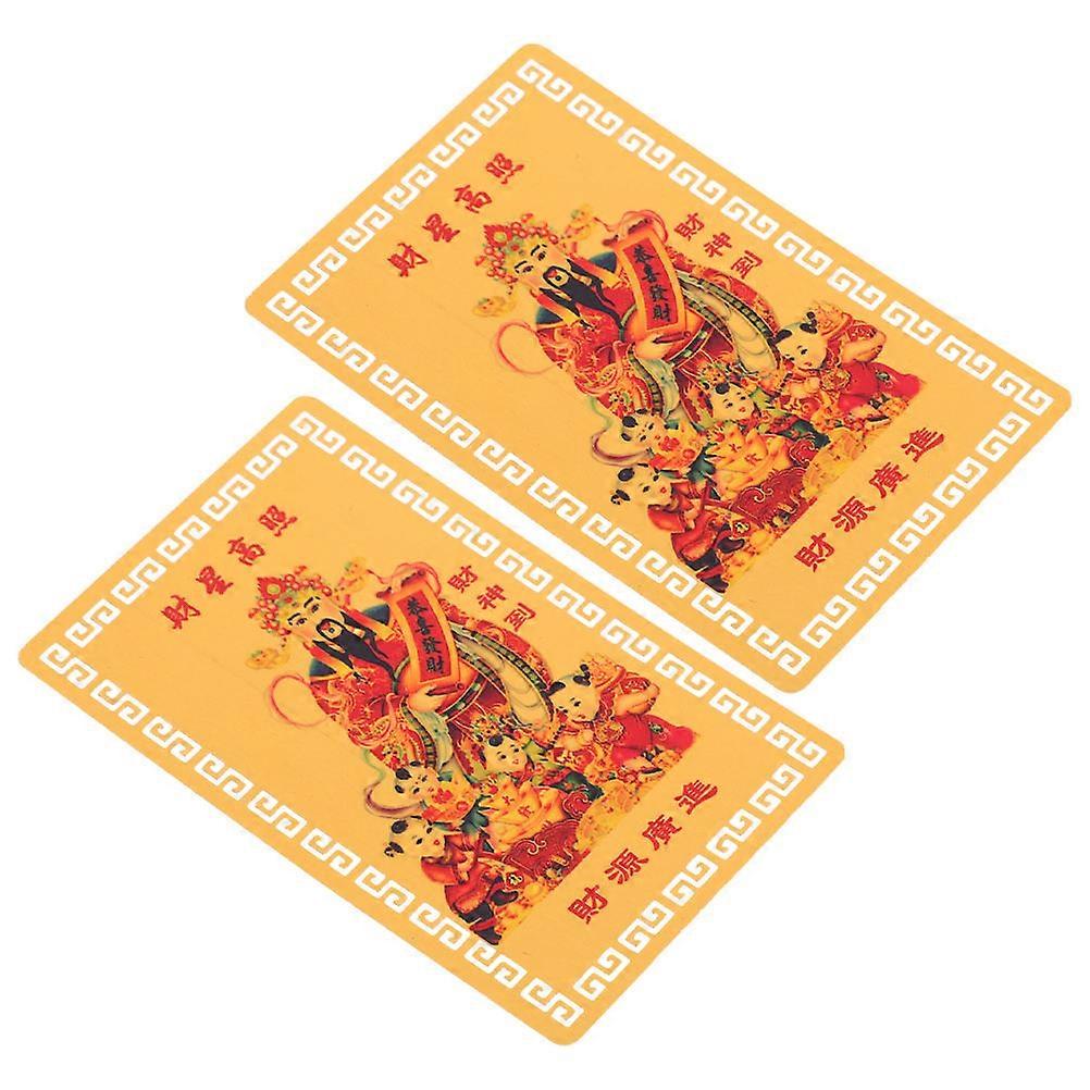 Luck Card Chinese Style Amulet for Protection 8Pcs in Gold 2024