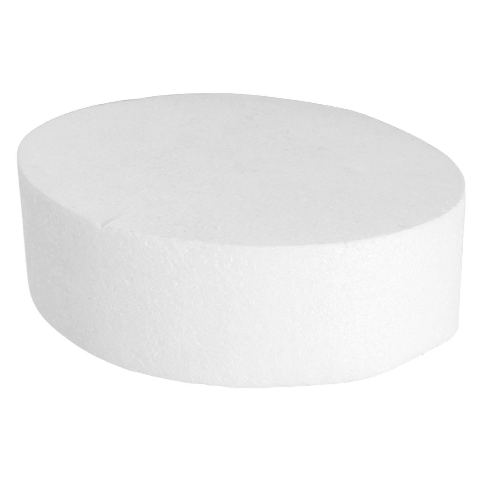 Oval Shaped Foam Cake Dummy for Cake Decorating Practice White