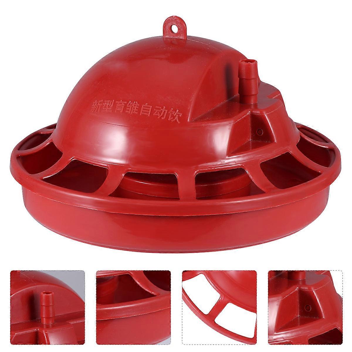 Chicken Drinking Water Bowl Chick Drinker Home Use Plastic 7.08x7.08x4.33inch Automatic Water Refill 2Set