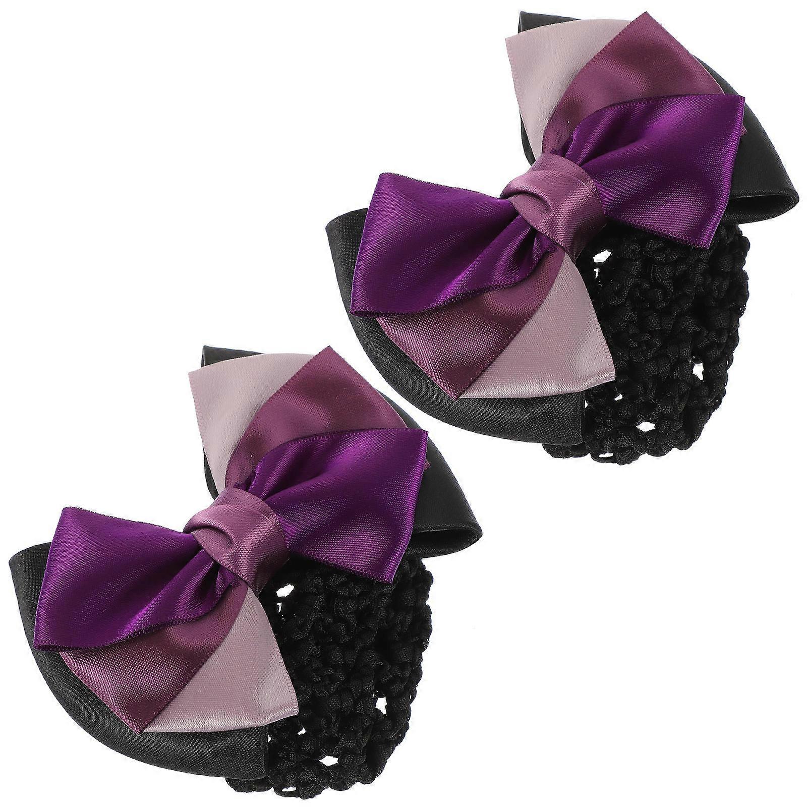 Professional Bow Bun Hair Net 6 Pcs For Stewardess Bank Clerk Secure Hair Mesh Design Work