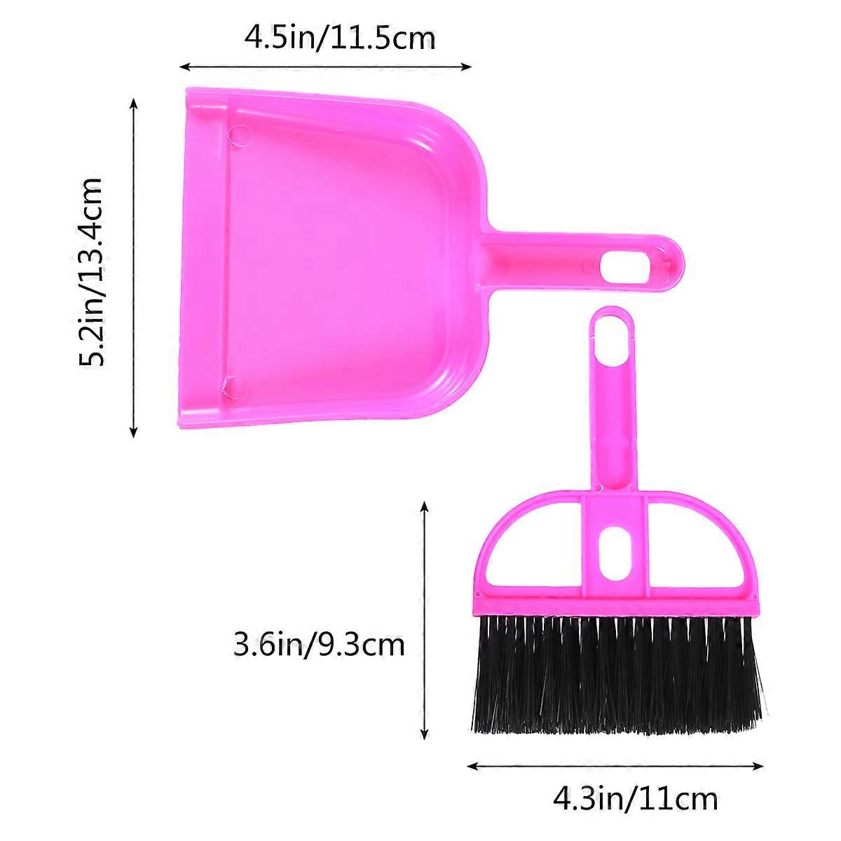 Cleaning Utensils Practical Mini Broom and Dustpan Set for Cage Cleaning Rosy