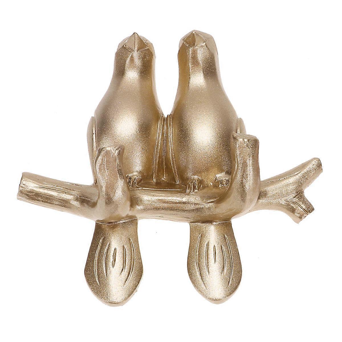 Utility Hooks Golden Birds Wall Hooks for Home Use 3Pcs Adhesive Hangers