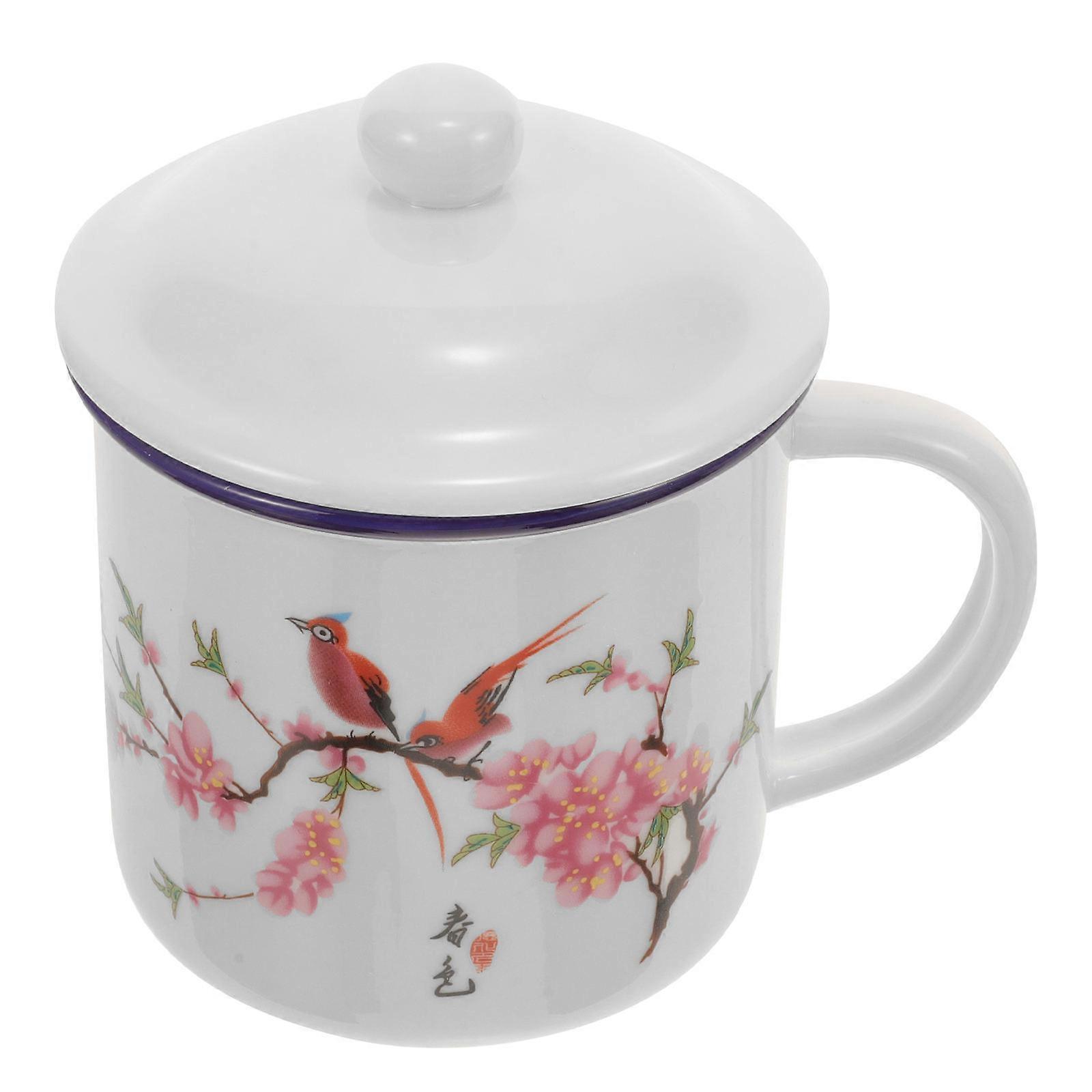 Coffee Mug for Drinking 2Pcs Vintage Ceramic Portable Coffee Cups