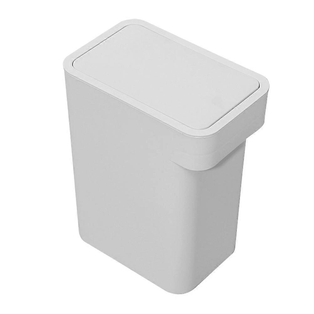 Push-Type Trash Can Dust Bin for Office and Home Use 2Pcs