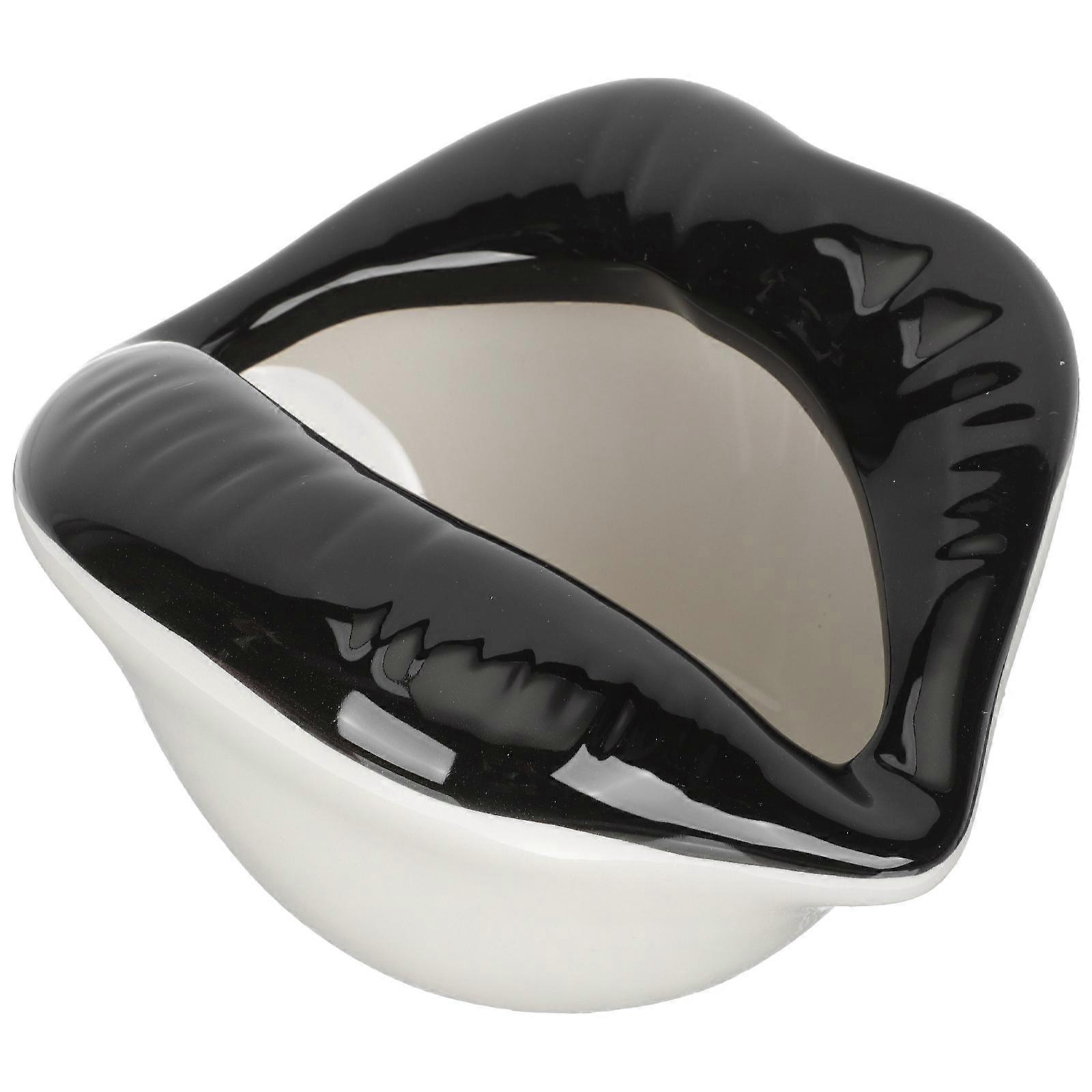 Ceramic Lip Ashtrays for Storage Use 4Pcs Decorative