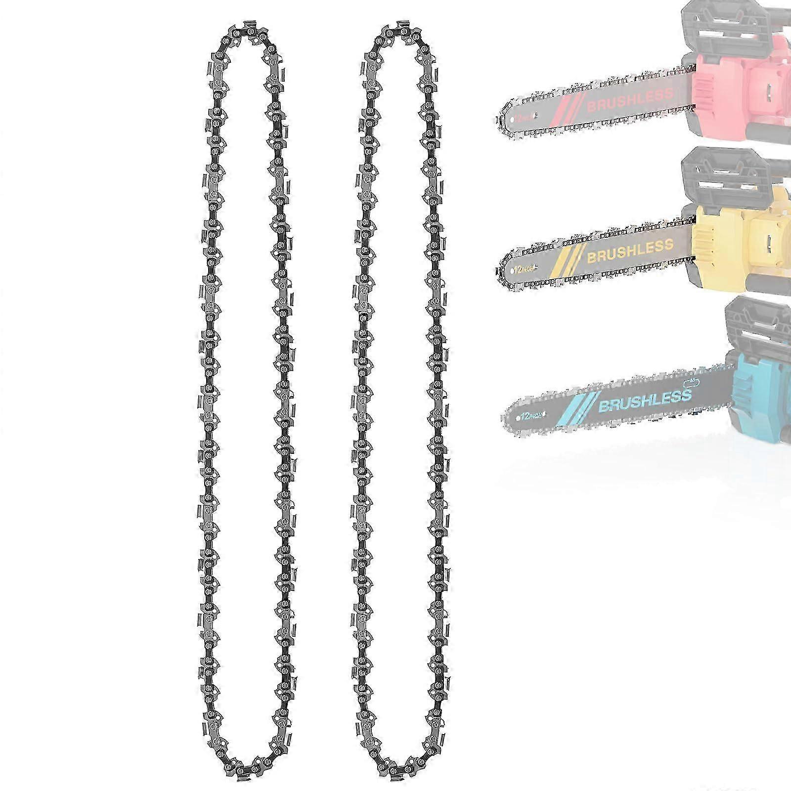 2 Packs 12 Inch Chain, 1/4' LP Pitch, 043' Gauge, 62 Drive Links, Replacement Cha Only Fits For 12 Inch Mini Chaaw