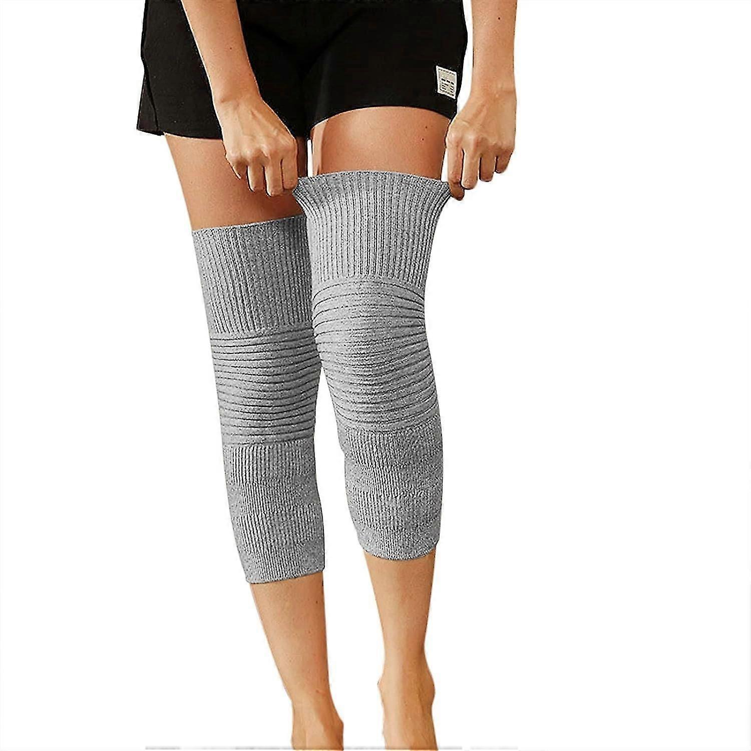 超暖かいニット膝ブレースソフト高弾性居心地の良い膝サポート軽量肌に優しい痛みの緩和防風ストレスレッグウォーマーに最適