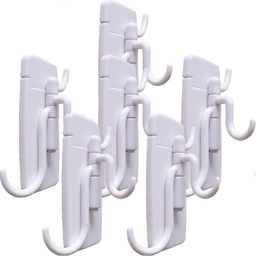 Swivel Vertical Hook Rack Adhesive Wall Hooks for Hanging 18Pcs