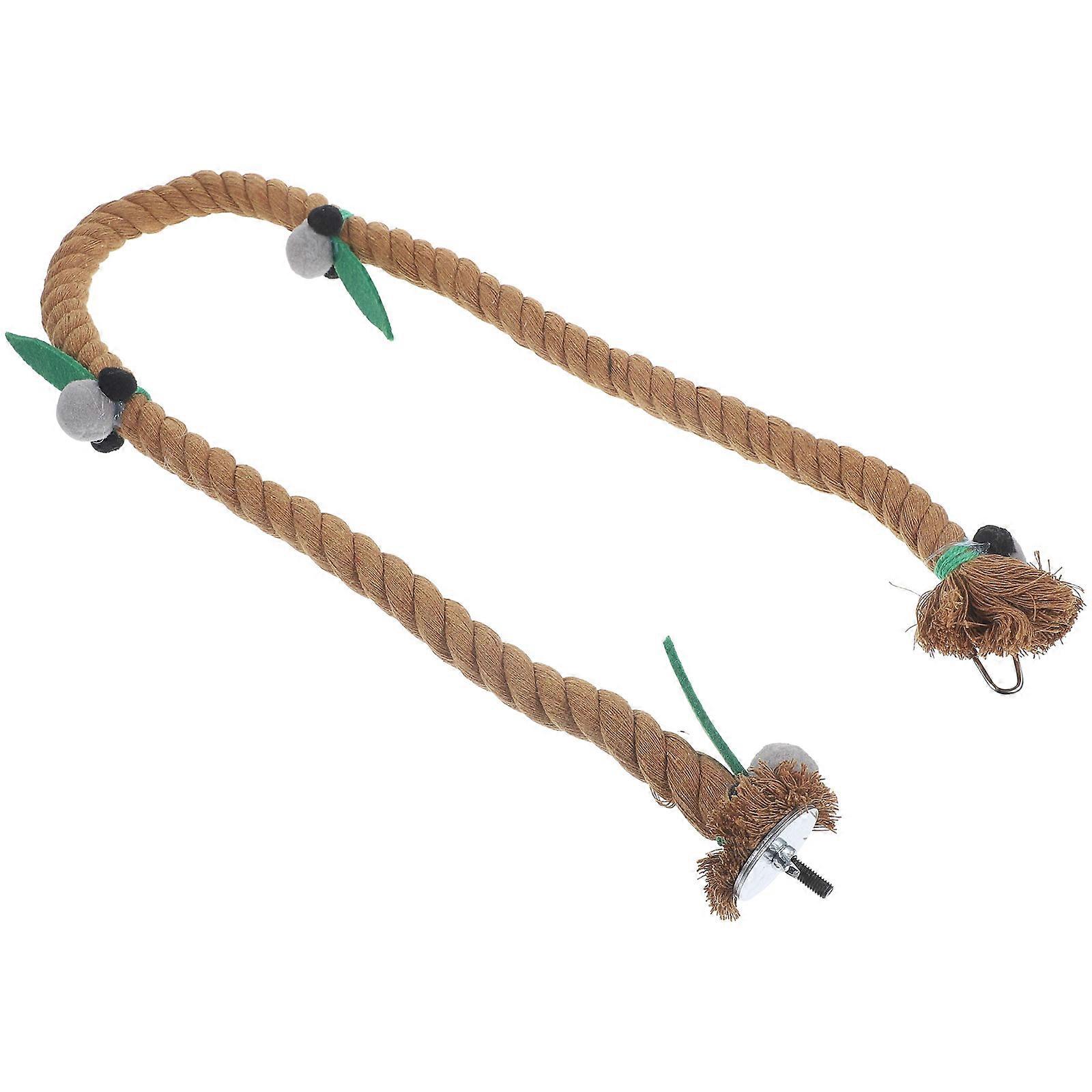 Parrot Climbing Rope Perch For Bird Activity Space And Cage Installation 2Pcs