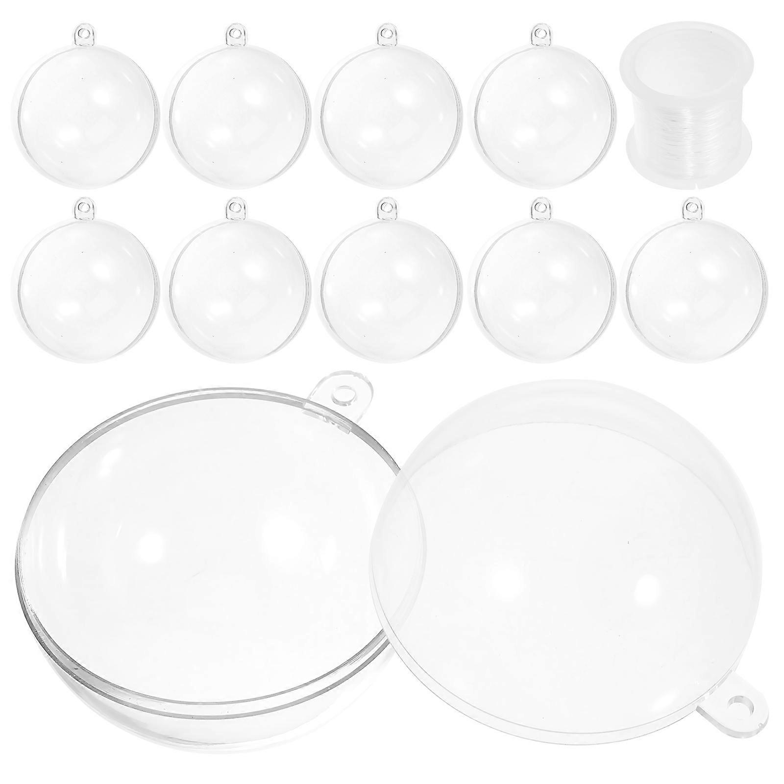 Christmas Tree Hanging Ornament Clear Balls for DIY 2Sets