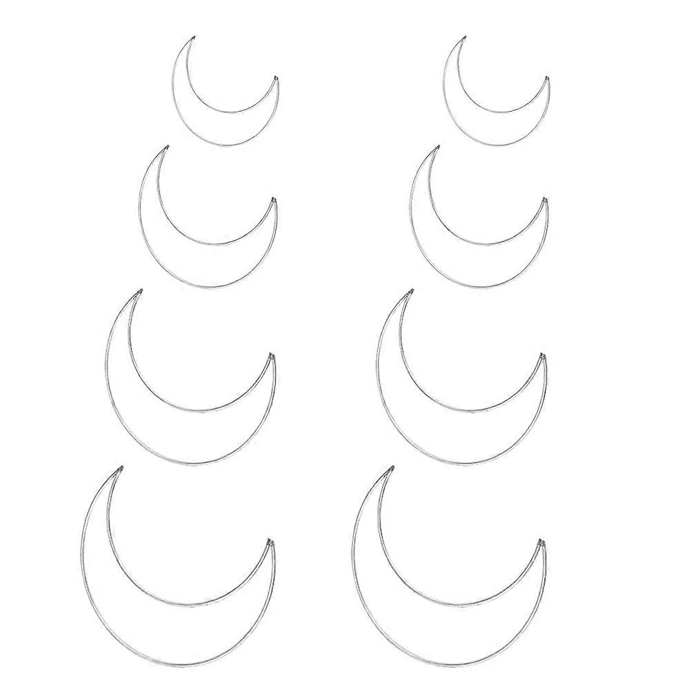 DIY Dream Catcher Moon Rings for Craft Making 40Pcs Silver Set