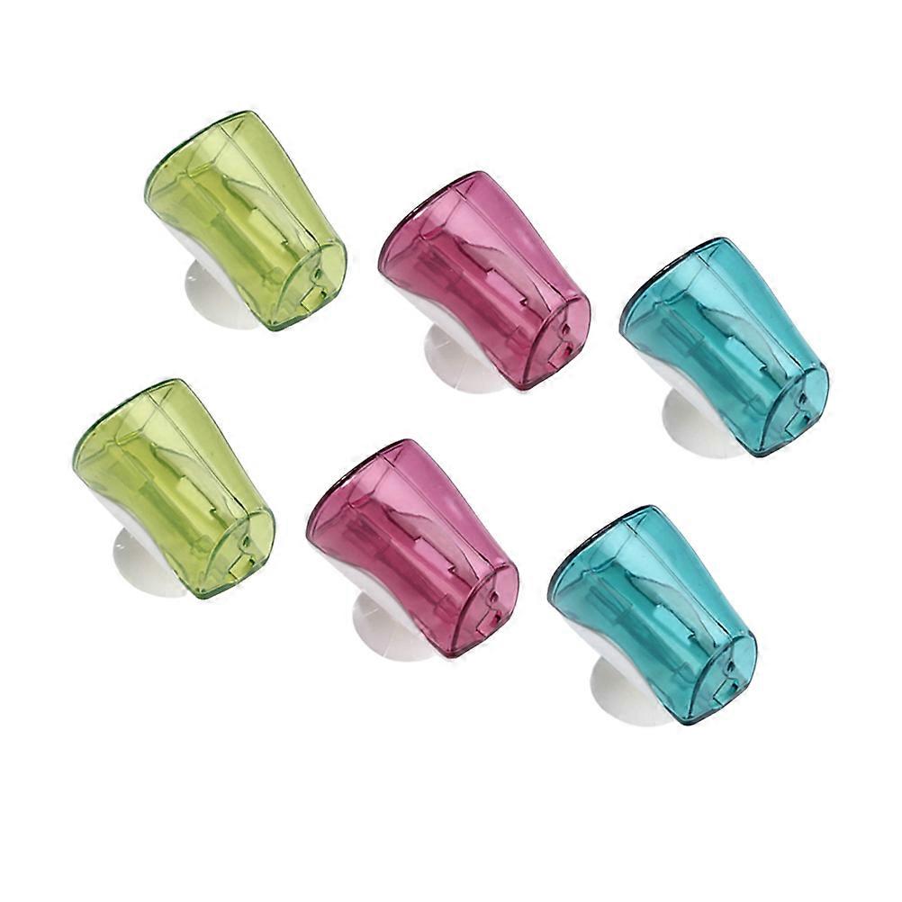 Toothbrush Storage Cups Protective Plastic Material 4.5x2.5x2.5cm 6Pcs