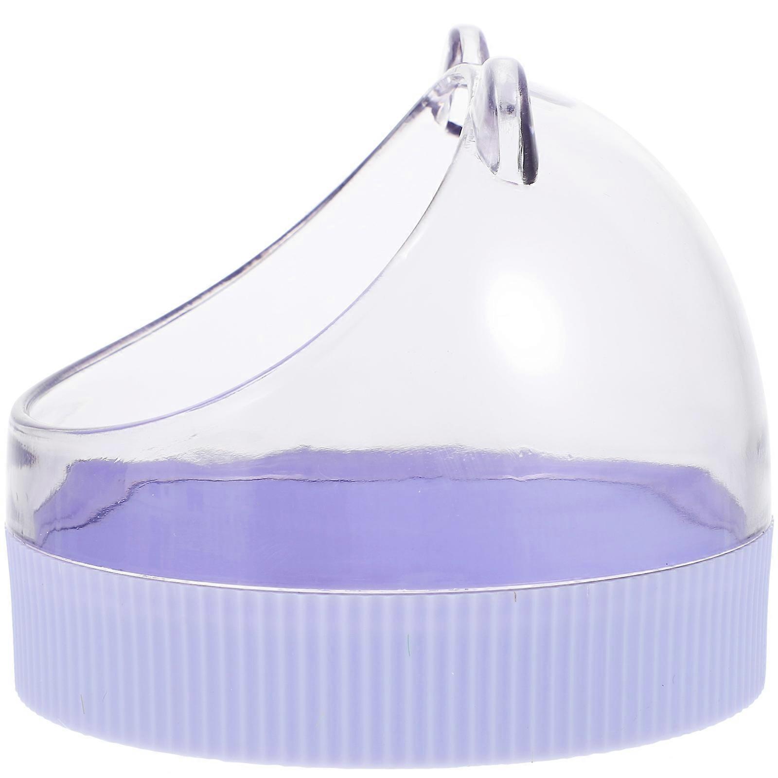 Hamster Bowl Acrylic Feeding Accessory Lavender 10x9cm Prevent Food Overflow 1Set