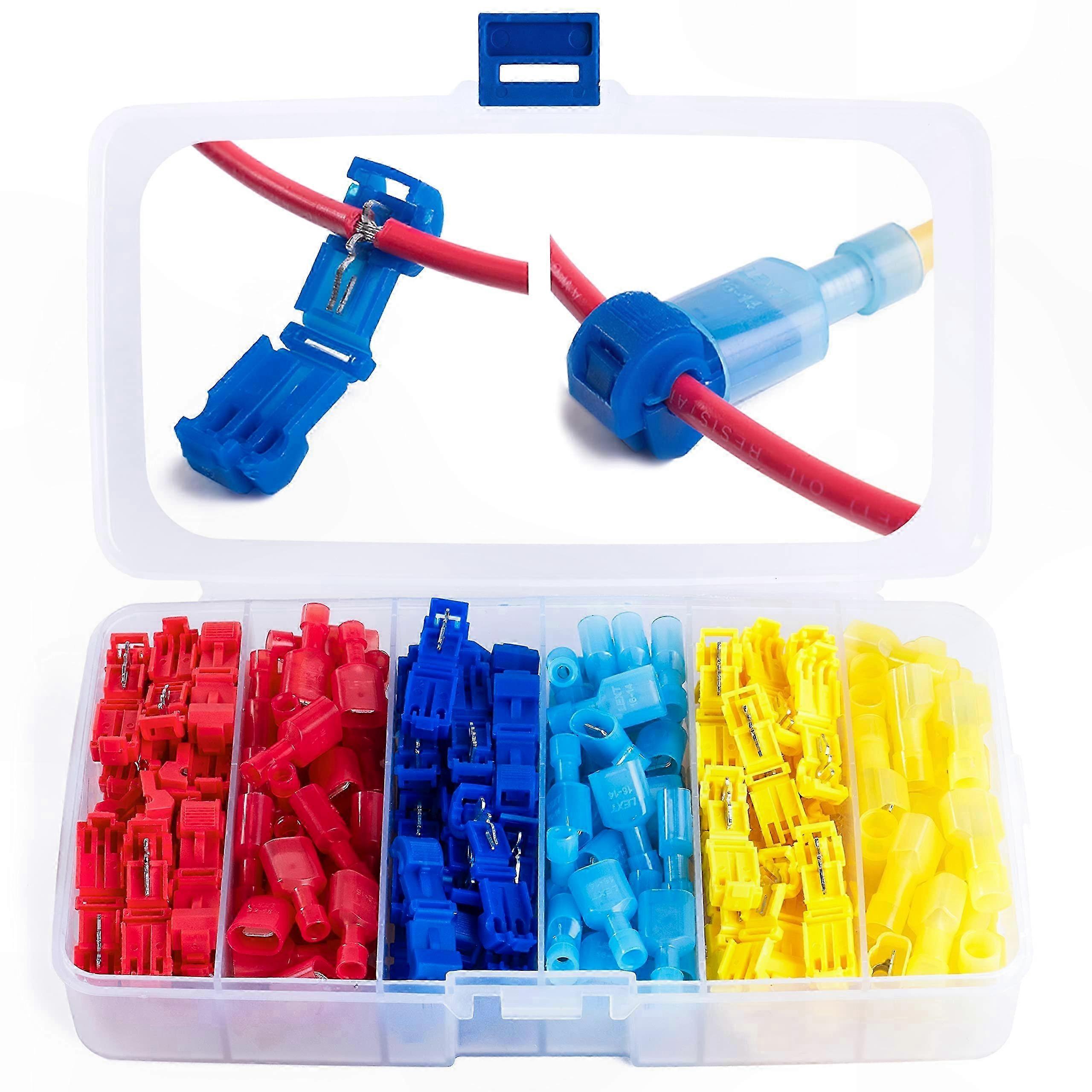 120 PCS Wire Connectors Kit - Splice Disconnect Terminals for 22-10 AWG Electrical Wiring Projects