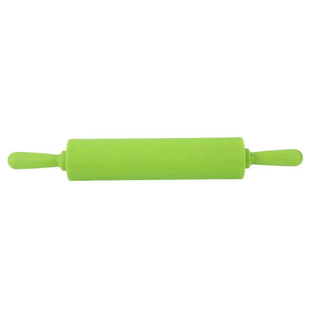 Colorful Silicone Rolling Pin Green Nonstick Dough Roller for Bread Cookie Pastry Baking Tool Durable Easy Clean