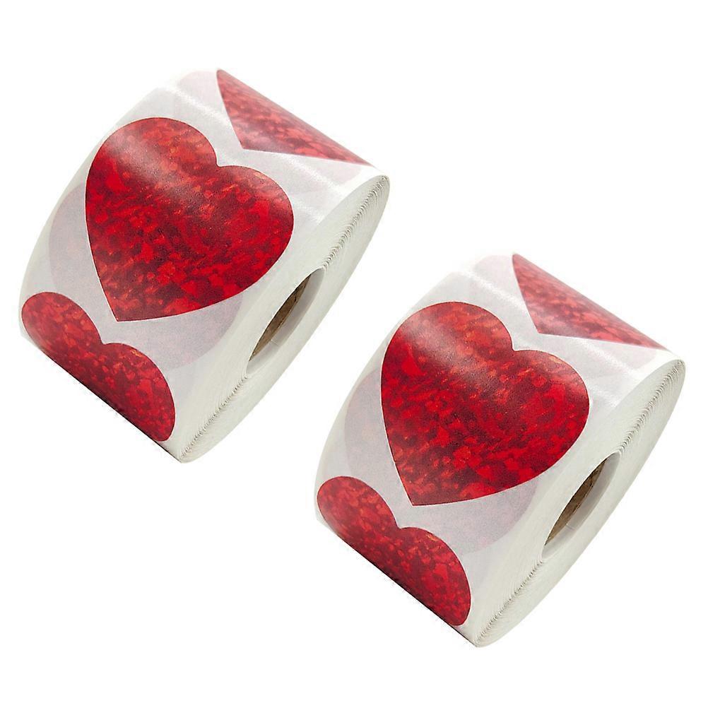 Romantic Style Heart Labels 4 Rolls Ideal For Envelopes Scrapbooking And Parties