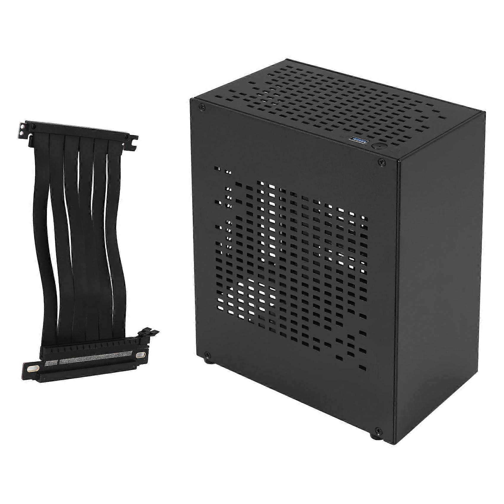 A07 Mini ITX Computer Case Chassis HTPC Host Case USB3.0 ITX Enclosure with Graphics Card Extension