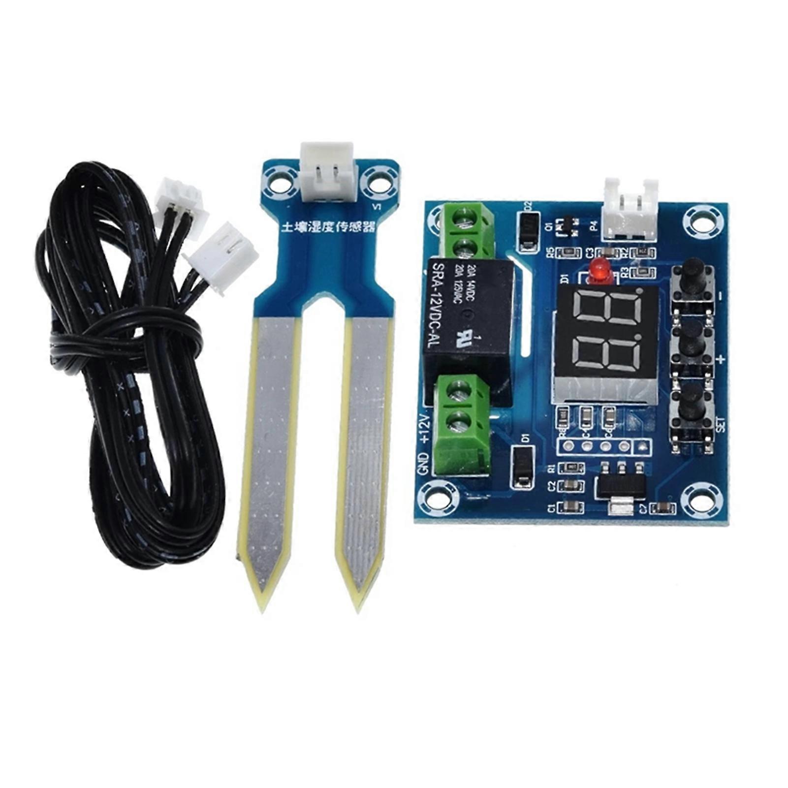 Automatic Watering Relay Control Module For Plant Soil Moisture Management Digital Display