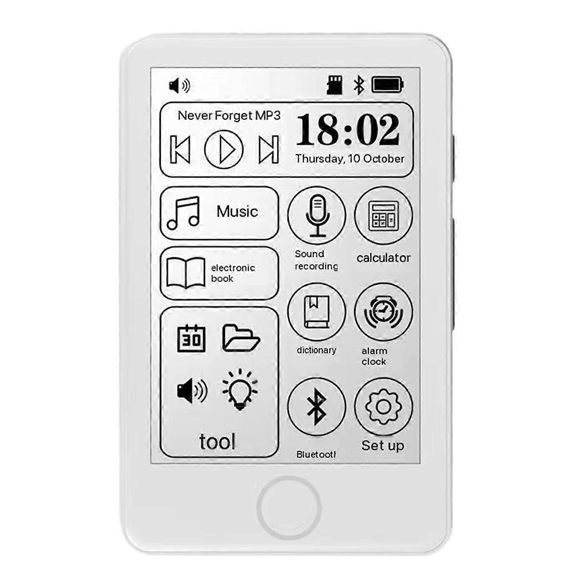 E Ink Mp3 Player Bluetooth Electronic Book Music Player