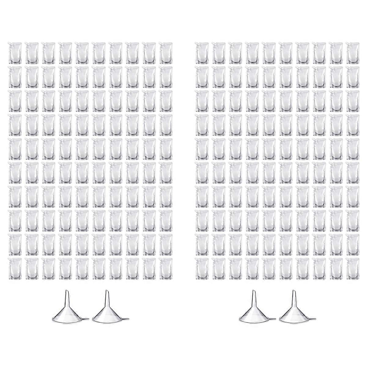 100Pcs Plastic Spout Pouch for Liquid Drink Sealed Packaging Bag