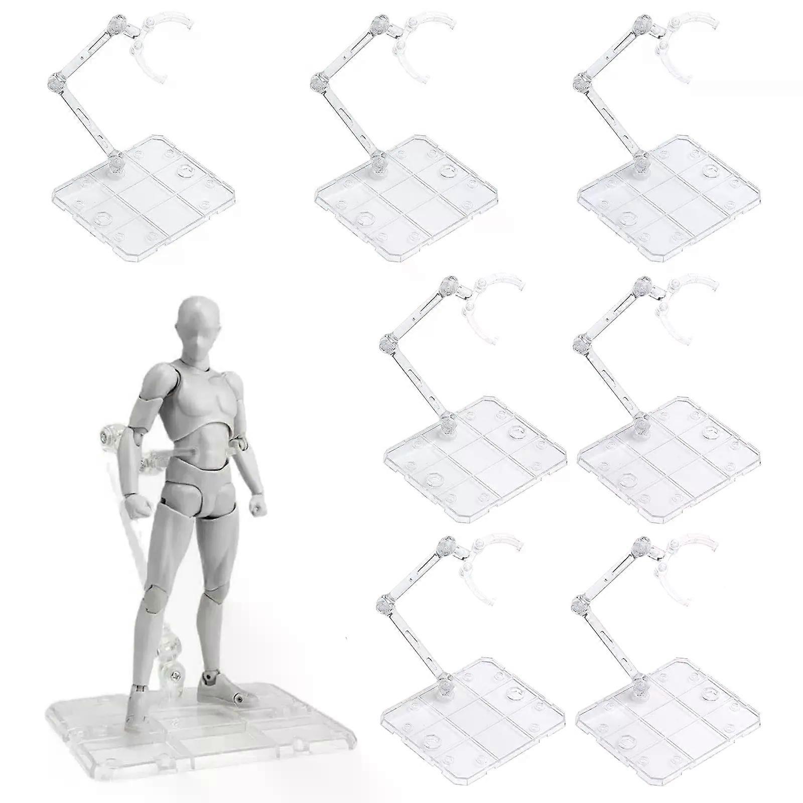 Clear Action Figure Stand Assembly Action Figure Display Holder Base Doll Model Support Stand for HG RG SD SHF Gundam 1/144 Toy