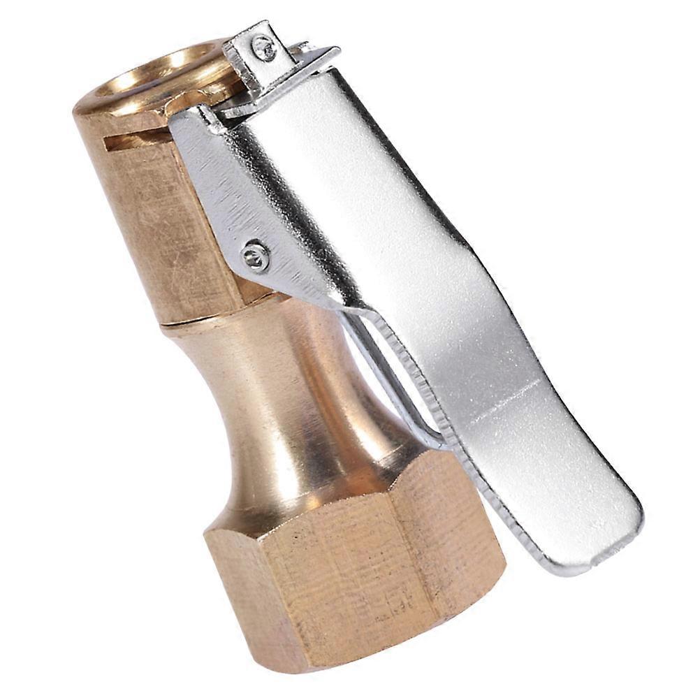 Tire Inflator Chuck Copper Locking Adapter with Clip 5Pcs for Tire Use