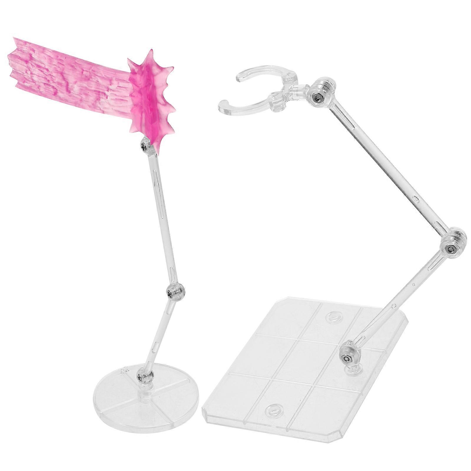 Action Figure Stand with Effect for 3Sets Plastic Figure Display Rack