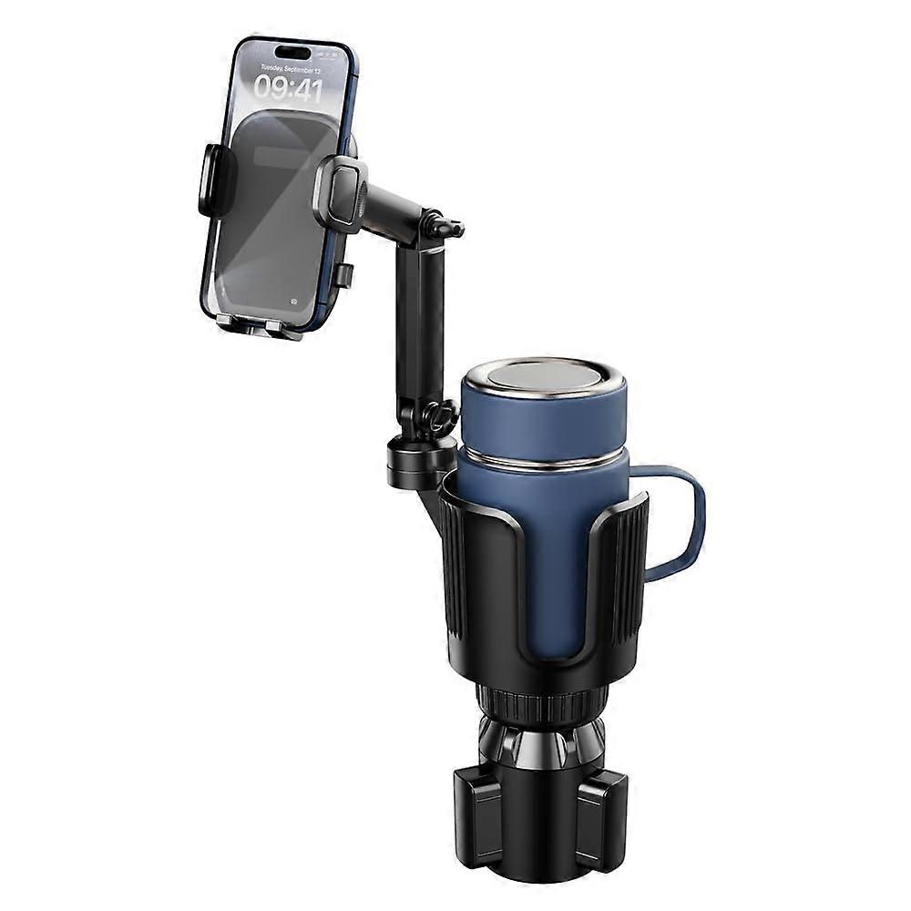 2 in 1 Car Phone Holder 5(V) W6 20232025, Cup Holder Expander, Adjustable Base, 360 Rotation