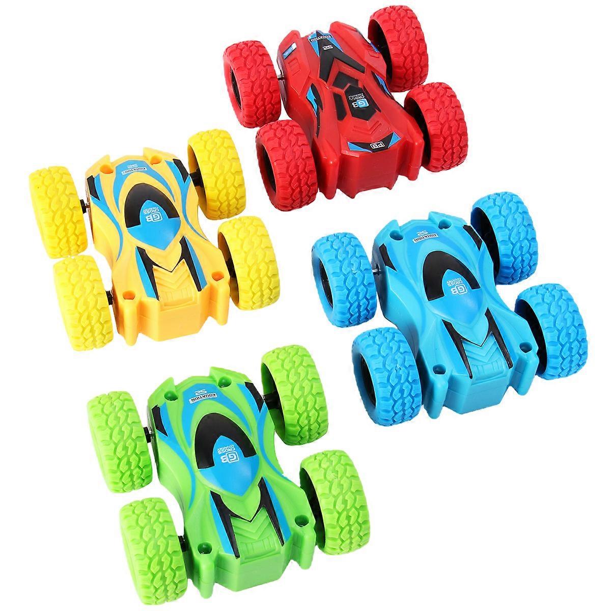 Inertia Car Toy Double-Sided for Playing 8Pcs Assorted Educational