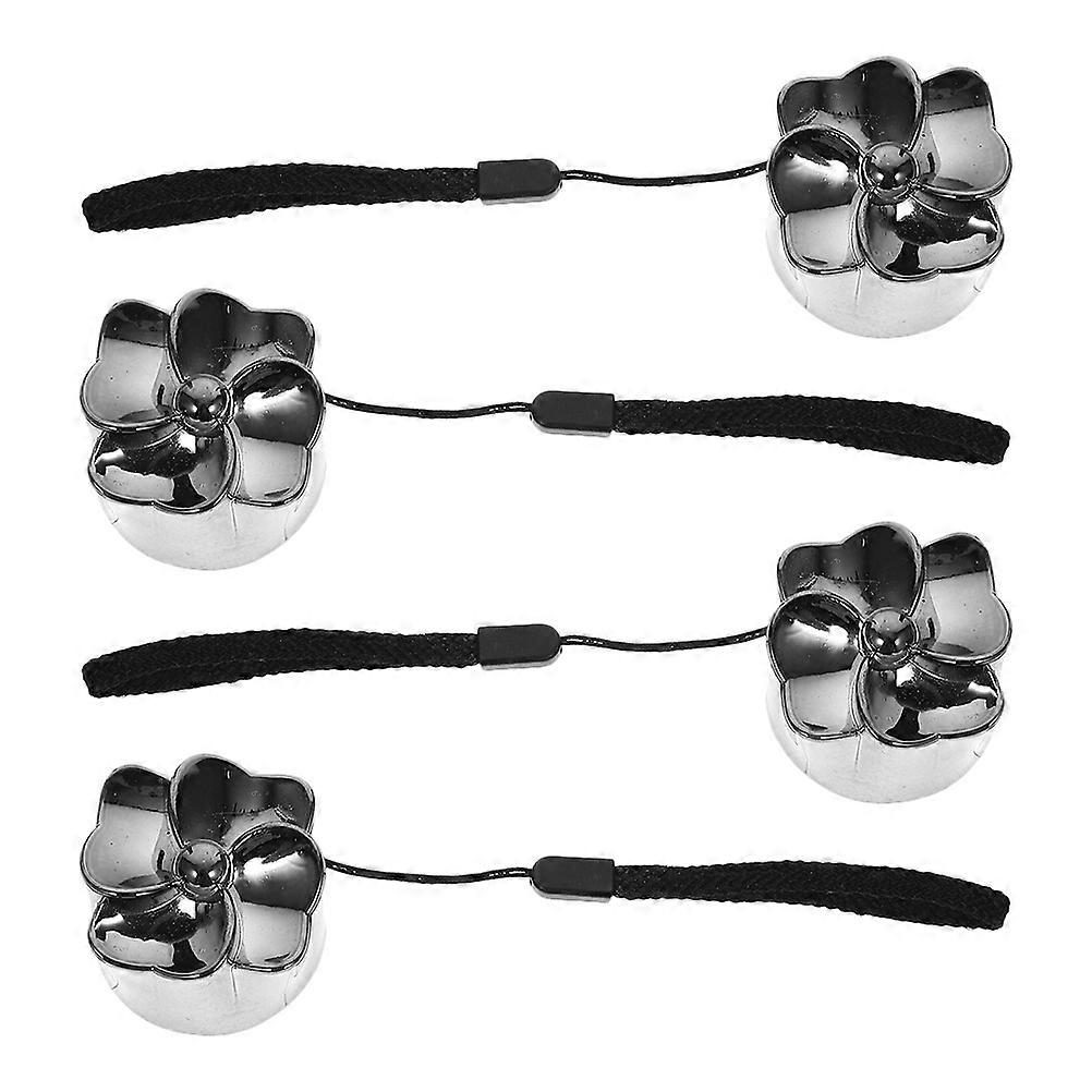 Silver Umbrella Handle Grip Replacement for Folding Umbrella with 4Pcs Plastic Grips