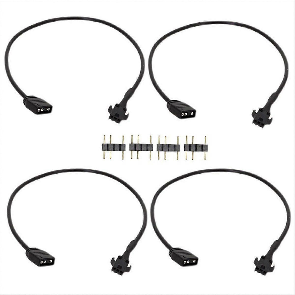 4Pcs RGB Extension Cable for RGB Fan,PC LED Strip