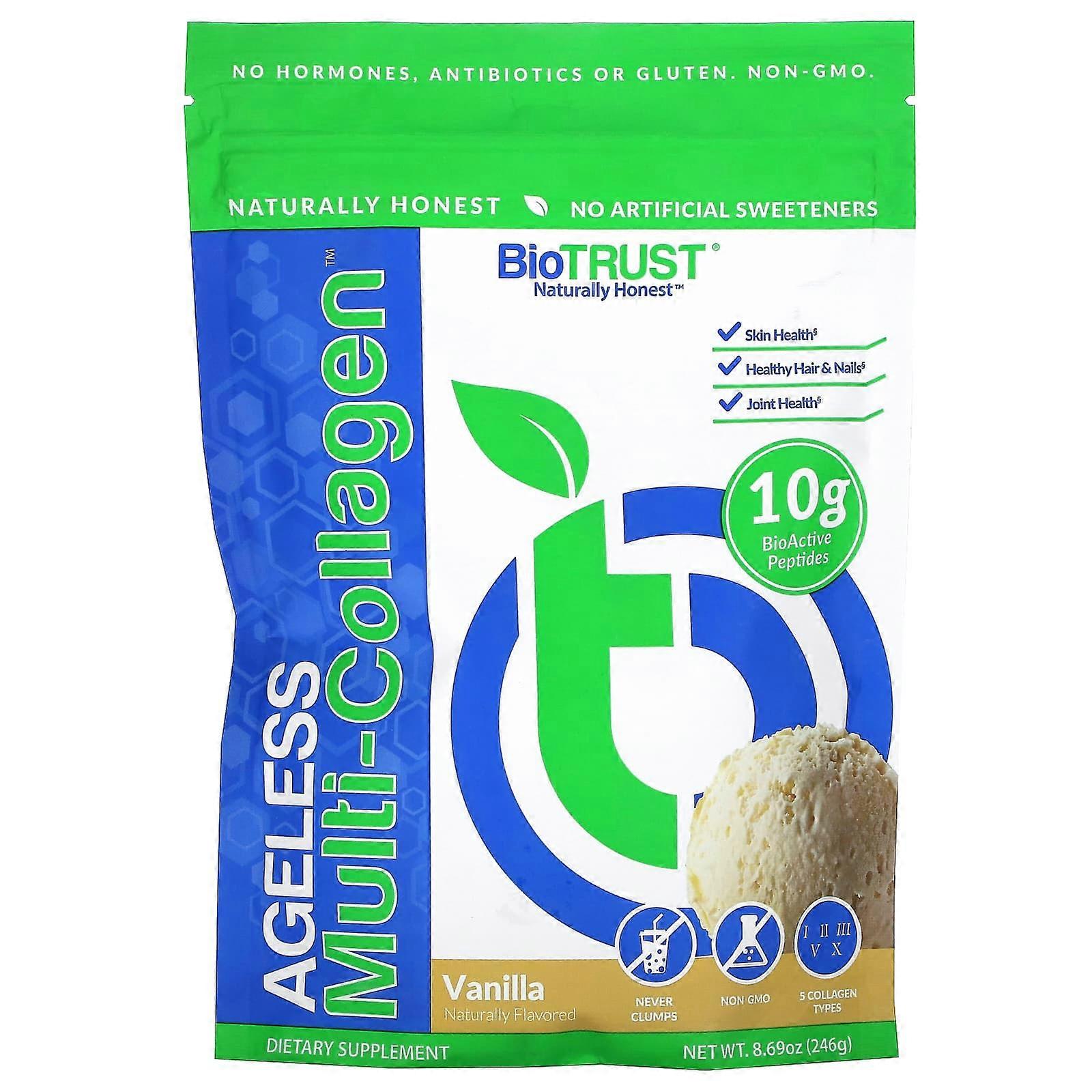 BioTRUST, Ageless Multi-Collagen, Vanilj, 246 g