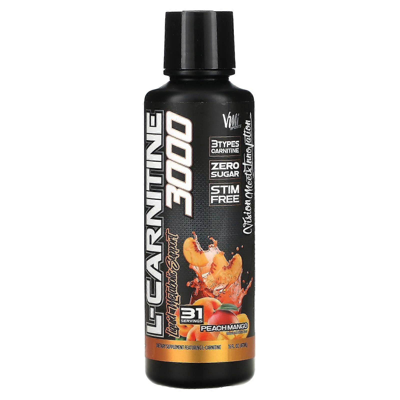 L-Carnitine 3000, Peach Mango, 16 fl oz (473 ml)