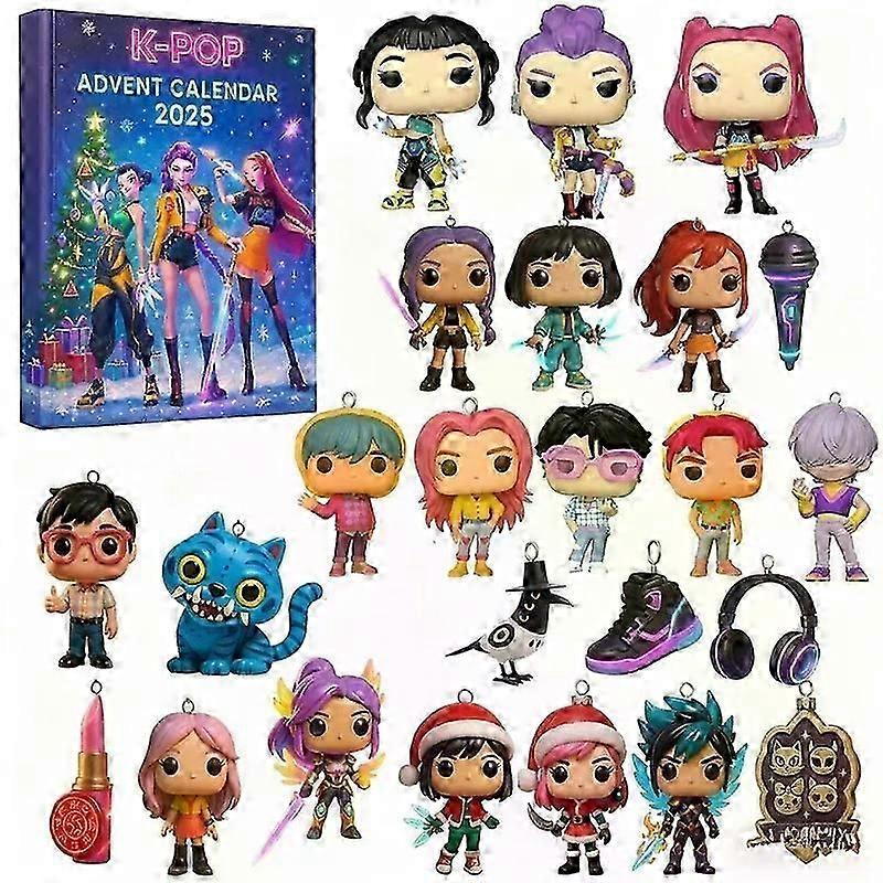 2025 Demon Hunter Advent Calendar Blind Box Χριστουγεννιάτικο Δέντρο Ακρυλικό Κρεμαστό Δώρα