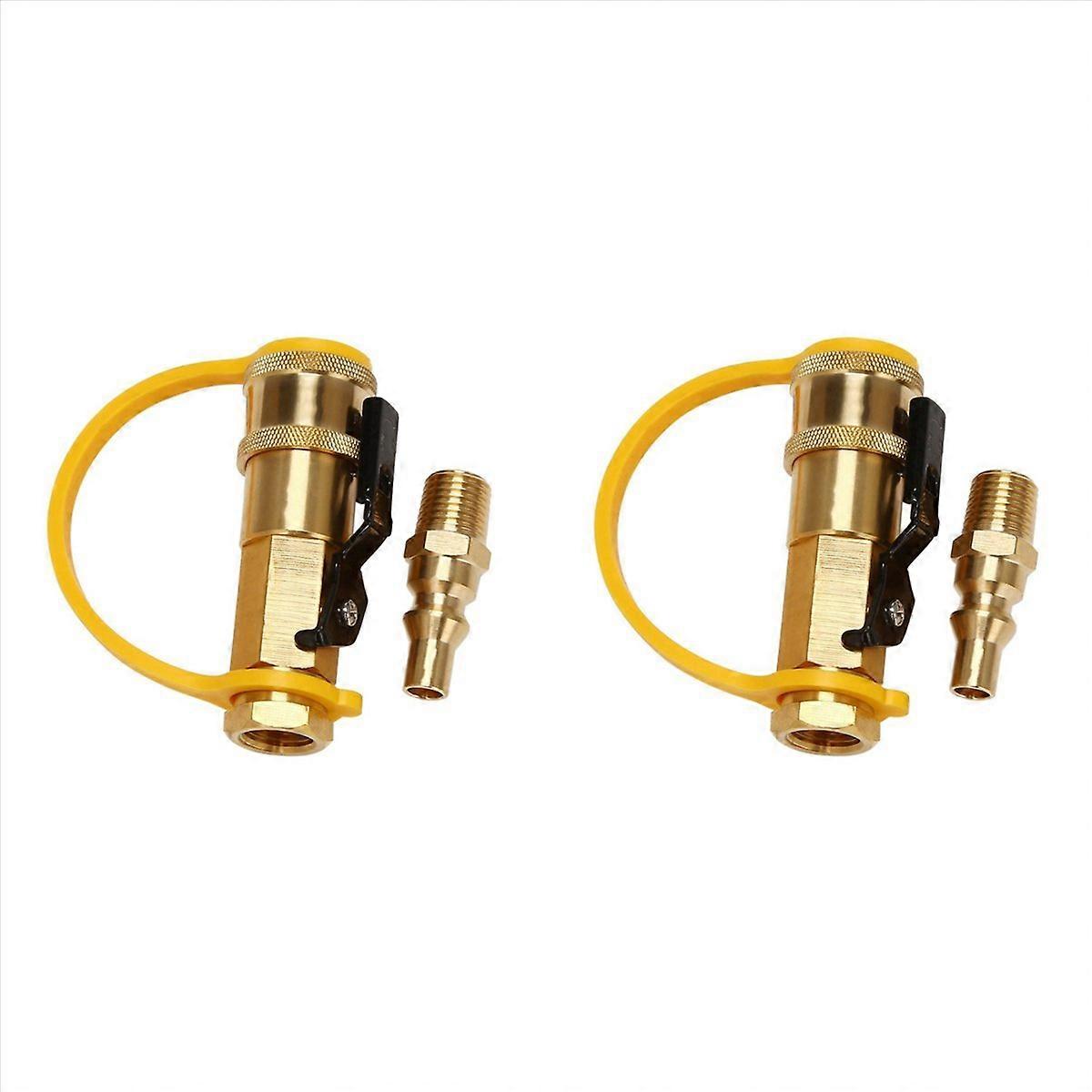 1/4 Inch Rv Propane Quick Connect Adapter Kit -Valve & Full Flow Plug