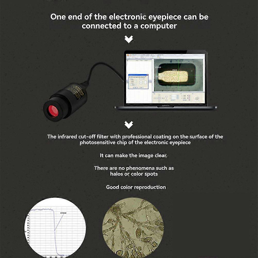 2MP Digital High-Magnification Optical Microscope Camera Accessory Electronic Eyepiece Multi-Function Biological HD USB