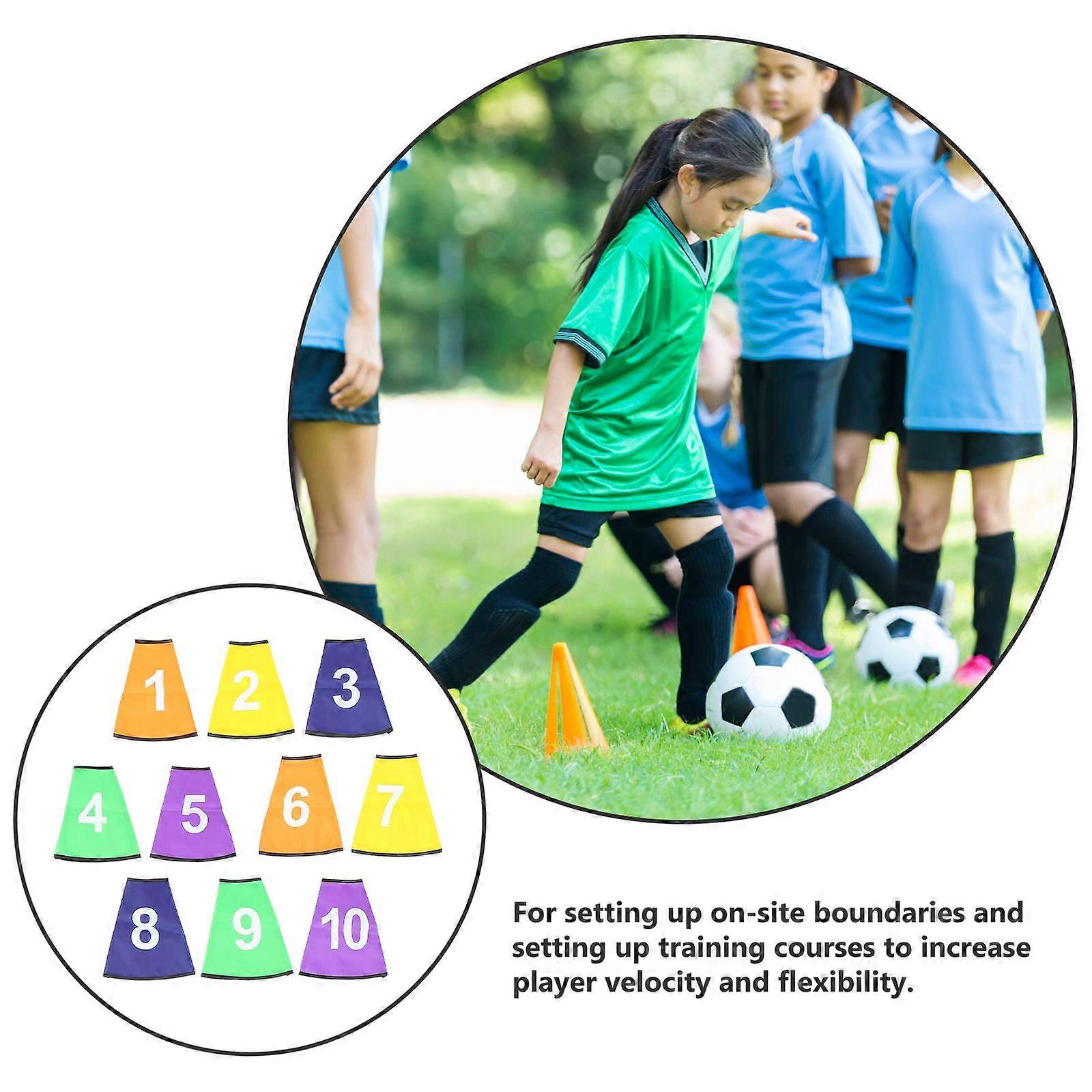 10 قطع يغطي دلو الشعار الرقمي لكرة القدم تدريب شعار دلو الحماة