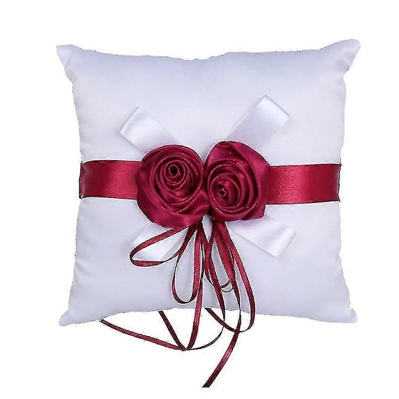 Elegant Wedding Ring Pillow Creative Rose Bride Ring Pillow Wedding Ring Cushion