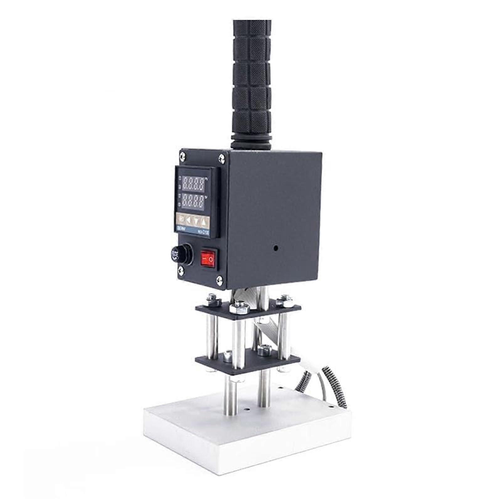 Handheld Hot Stamping Machine For Leather Creasing Adjustable Temperature Display Screen 500W Heating Plate 10X13CM