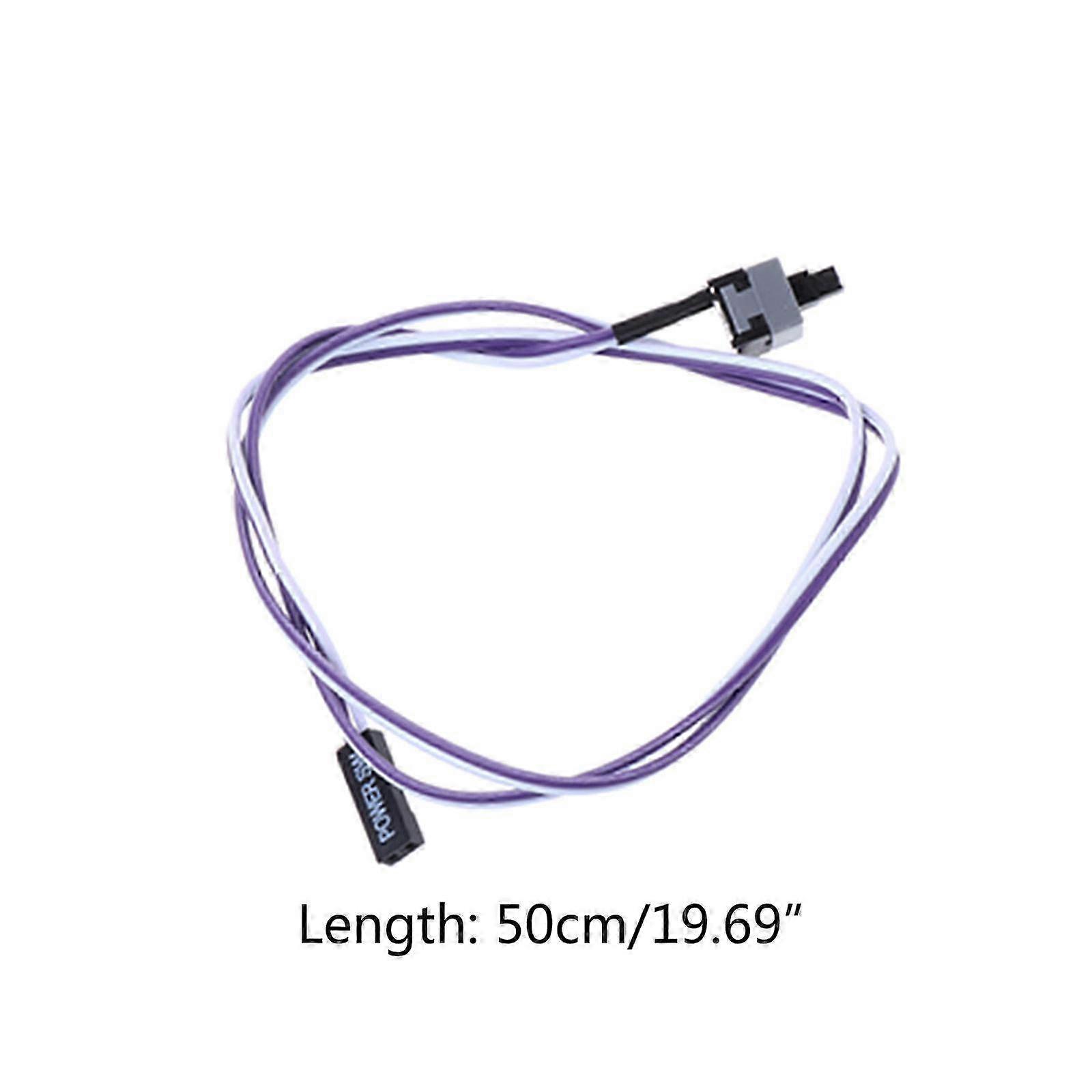 25-26 1 Pack 2 Pin SW PC Power Cable on/off Push Button Computer Switch Wire 48cm