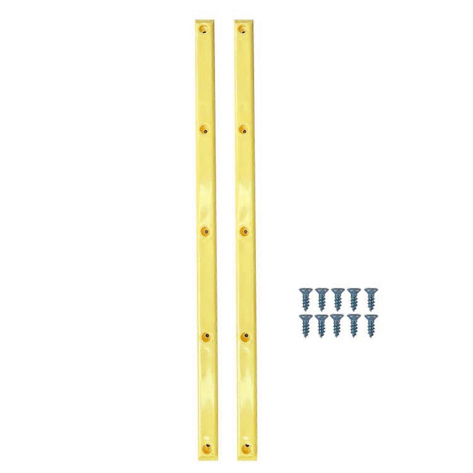 Skateboard Bumper Plastic Rail Guards Wear Resistant Replacement Grinds Rails for Longboards Cruiser And Trick Board  Yellow