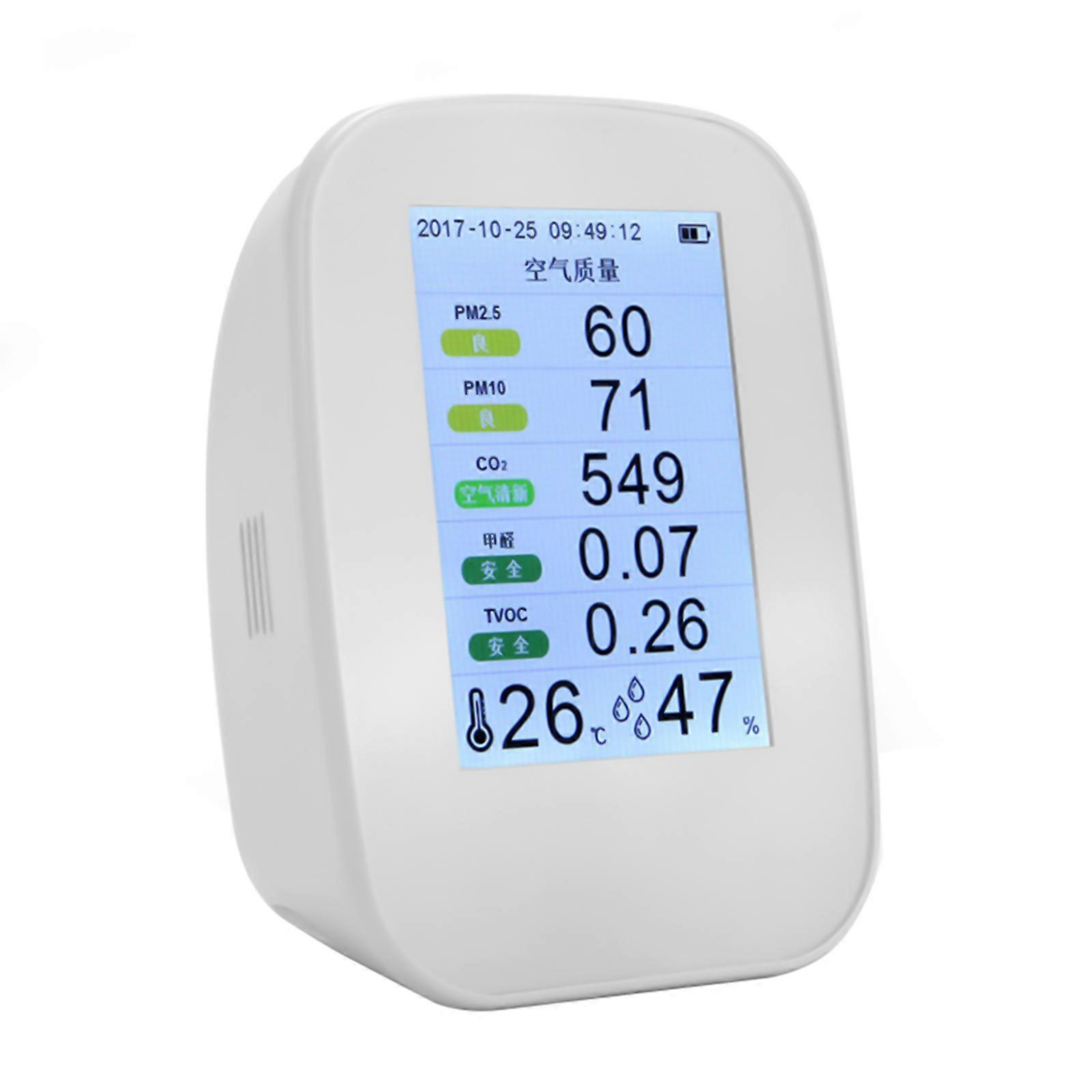 Easy to Carry CO2 Air Quality Monitors With Integrated Temperature & Humidities Sensoring Upgrades for Accurate Readings Multicolor