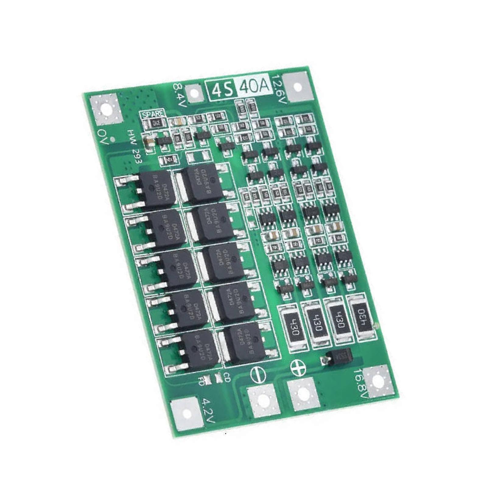 4S 40A Lithium Battery 18650 Charger Protective Board with Balance For Drill Motor Overcurrent Overdischarge Protective Multicolor