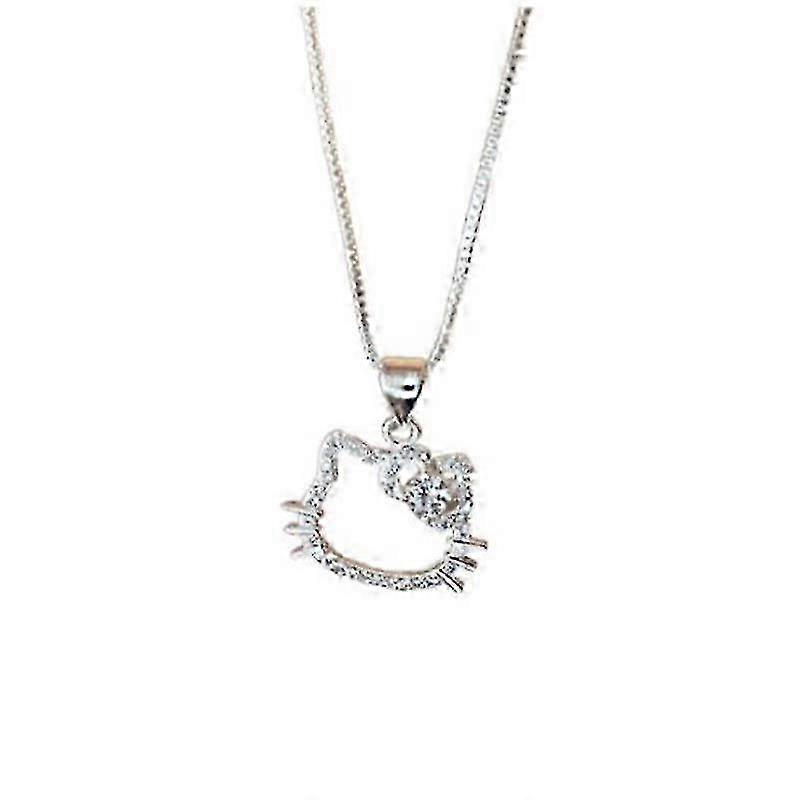 Prezent urodzinowy Hello Kitty - słodki i uroczy naszyjnik z kotkiem i łańcuszkiem obojczykowym dla dziewczyny