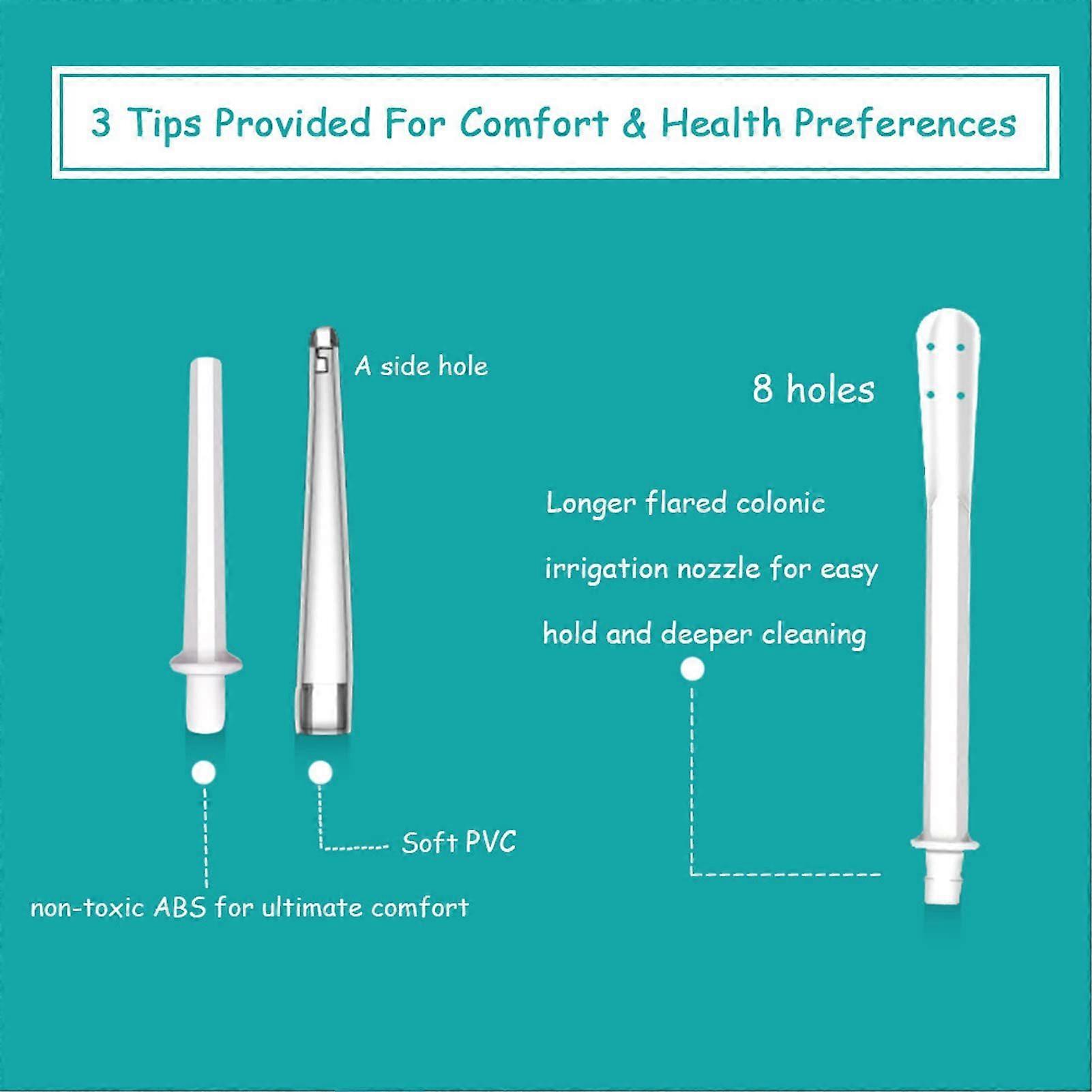 Enema Kit, Easy Assembly 1.5m Glossy Silicone Enema Pipe for Enema Bucket