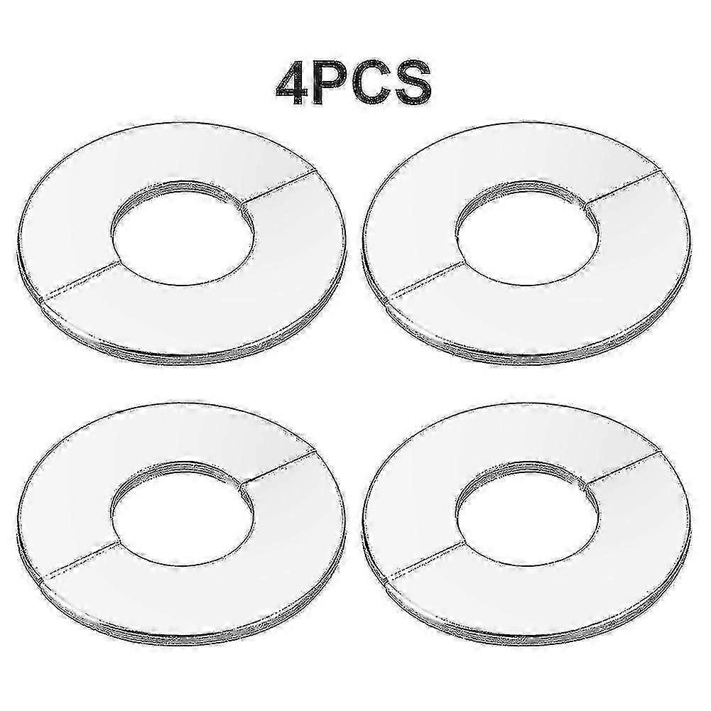 4pcs Pipe Cover Universal Stainless Steel Wall Split Flange Round Accessories
