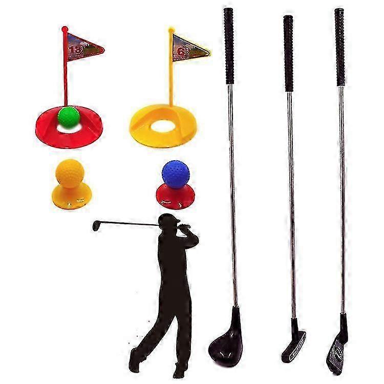 10pcs子供のおもちゃのゴルフクラブセット屋外のゴルフおもちゃセット幼児就学前の子供の教育おもちゃ