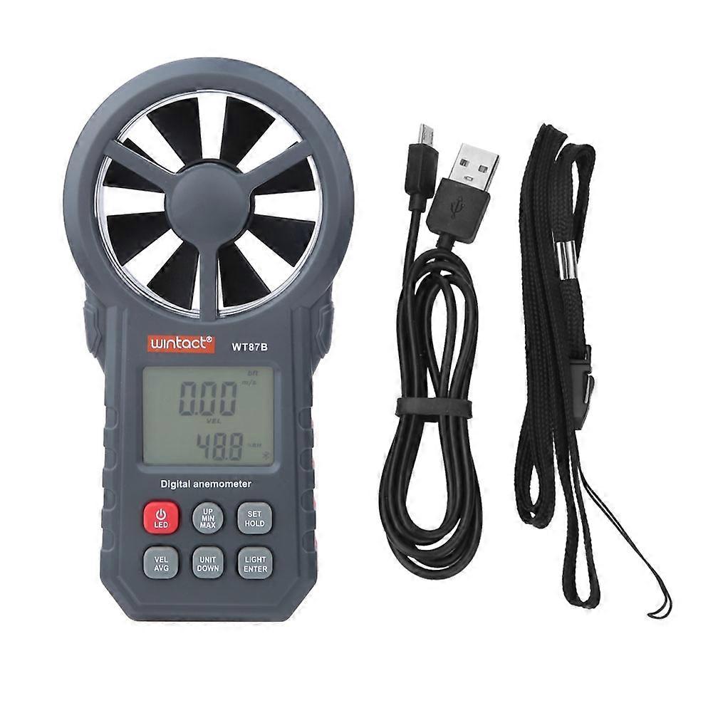 WT87B Handheld Portable USB Bluetooth Digital Anemometer Thermometer Wind Speed Meter